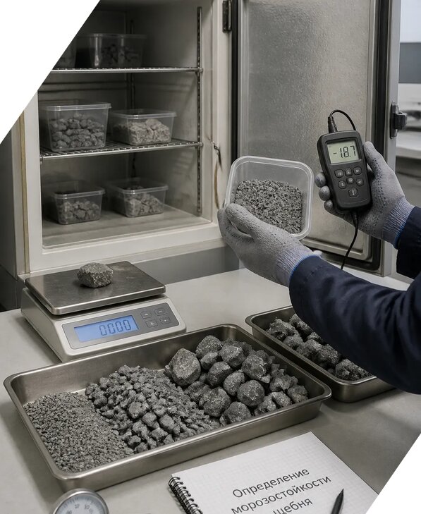 Определение морозостойкости щебня в Тайшете от 3635 р. | ЭкспертизаРоссия